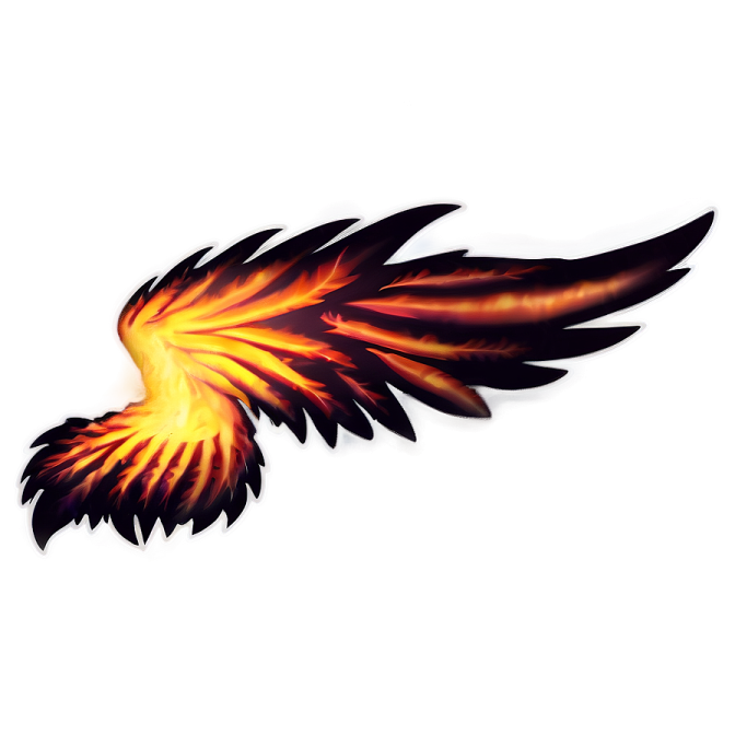 a fire bird flying through the air