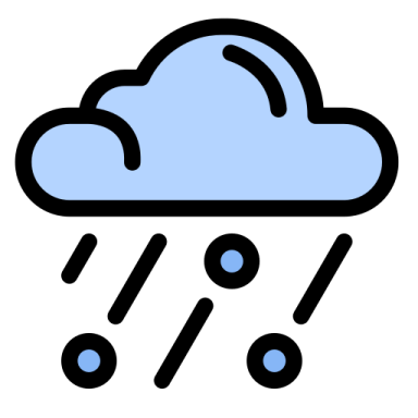 a cloud with rain on it