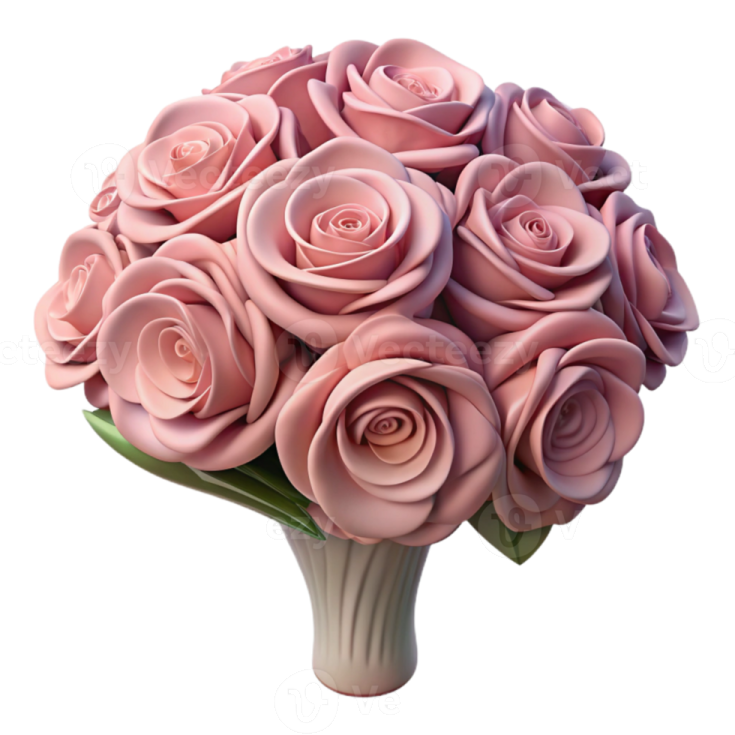 a bouquet of pink roses