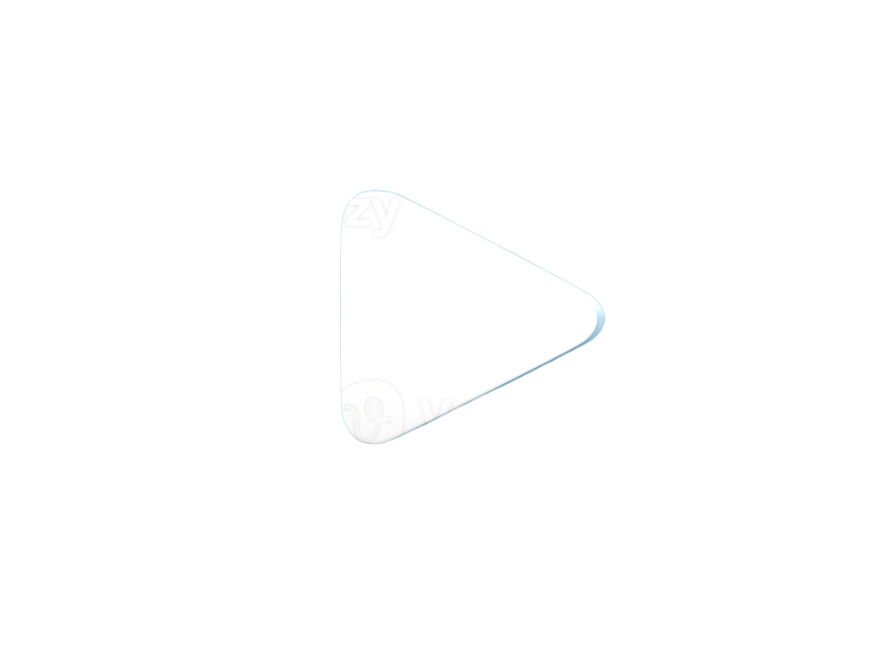 a blue play button on a white background