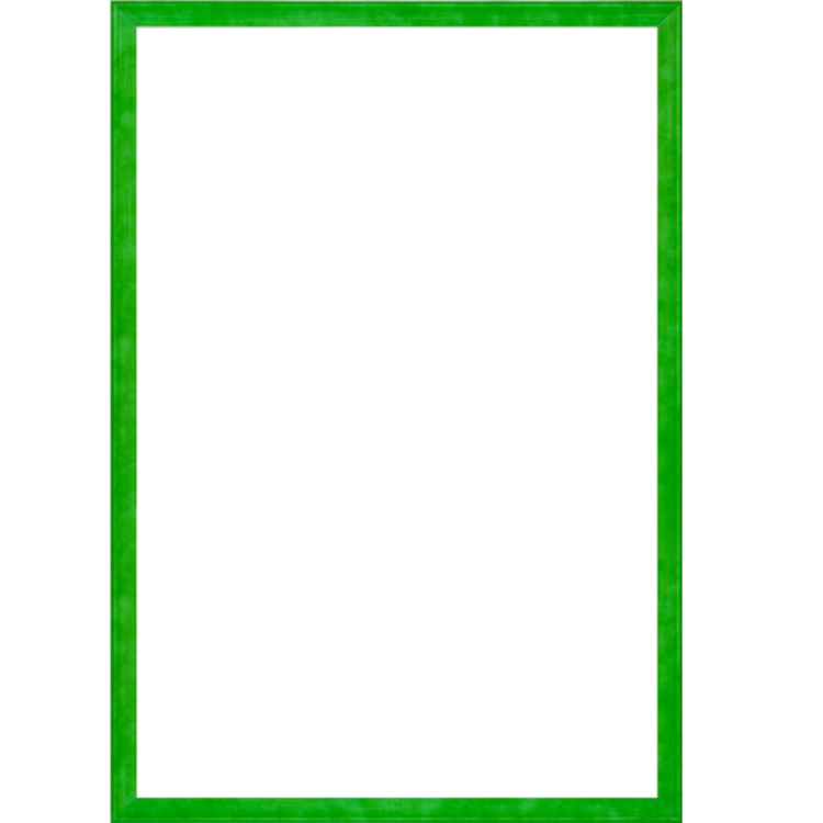 a green frame on a white background