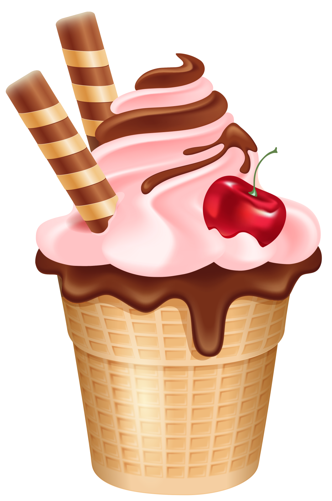 an ice cream cupcake with a cherry on top