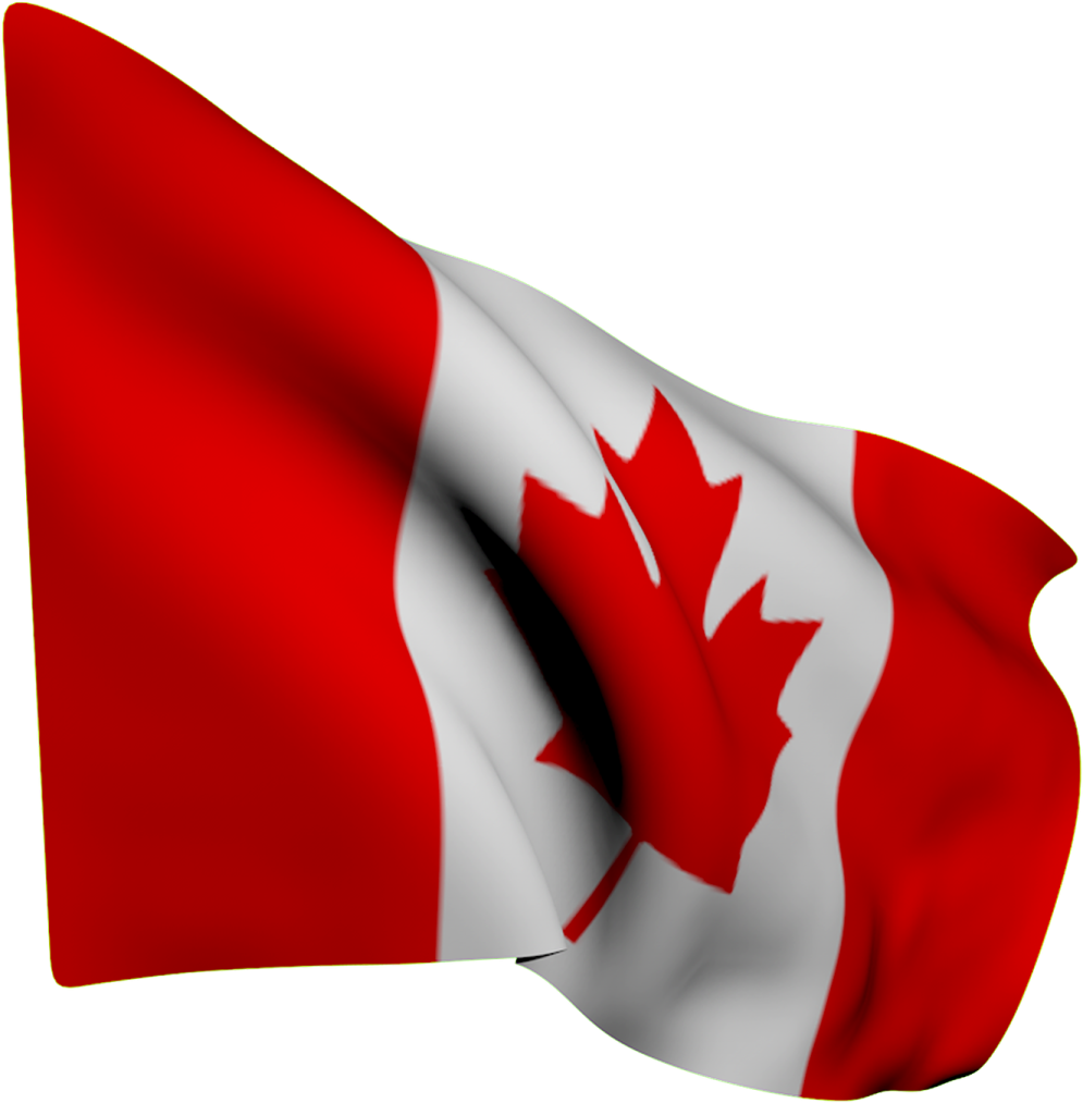 a canadian flag flying in the wind