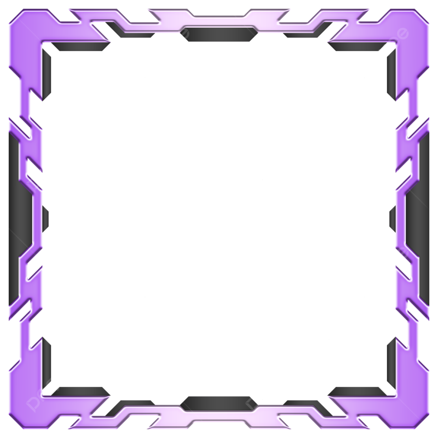 a purple and black frame on a white background