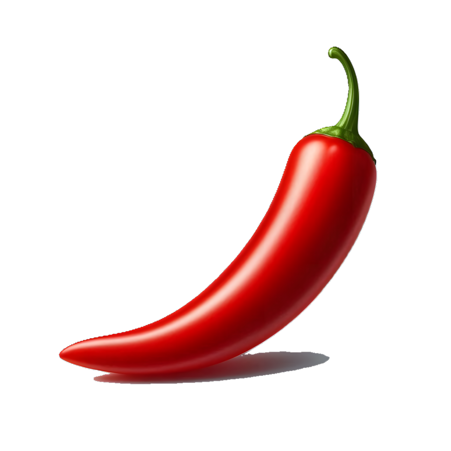 a red chili pepper on a white background
