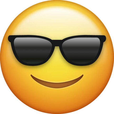 a smiley face with sunglasses on it