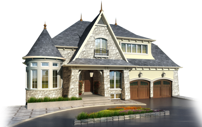 the house is made of stone