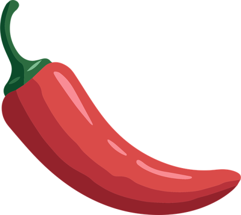 a red pepper on a white background