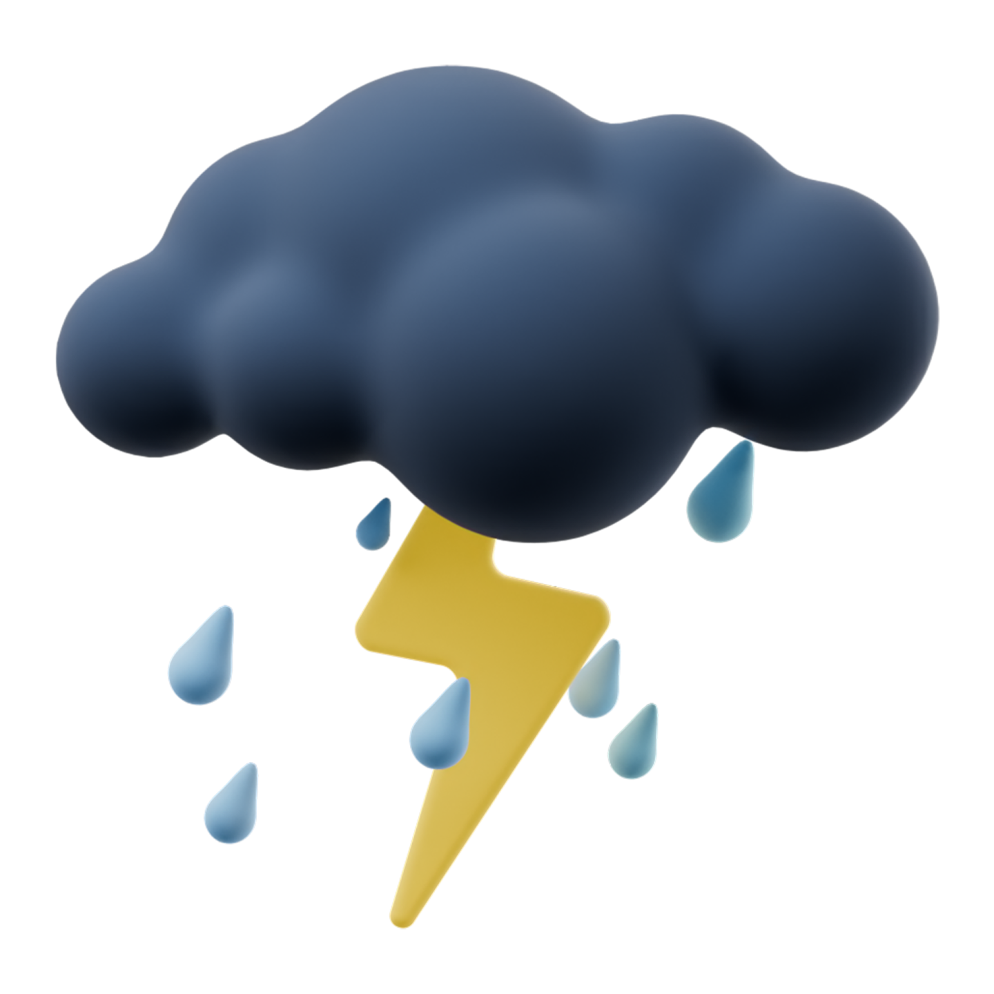 a black cloud with a yellow lightning