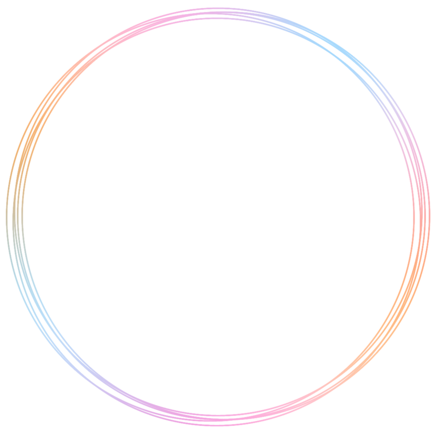 a circle with colored lines in the middle