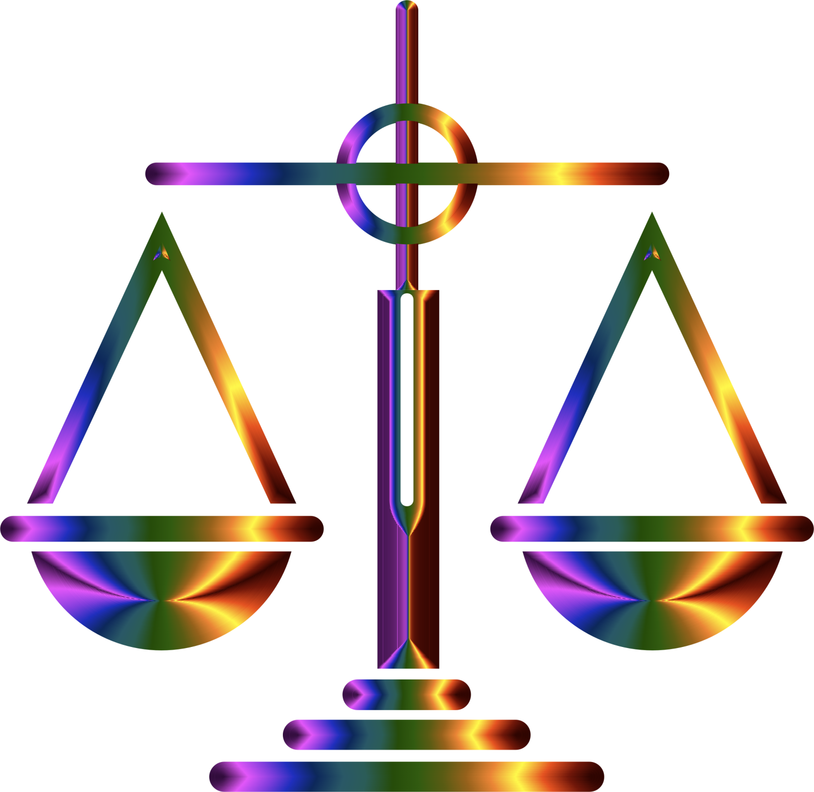 a scales of justice symbol on a white background