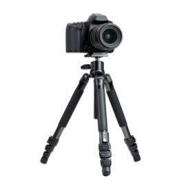 a tripod with a camera attached to it