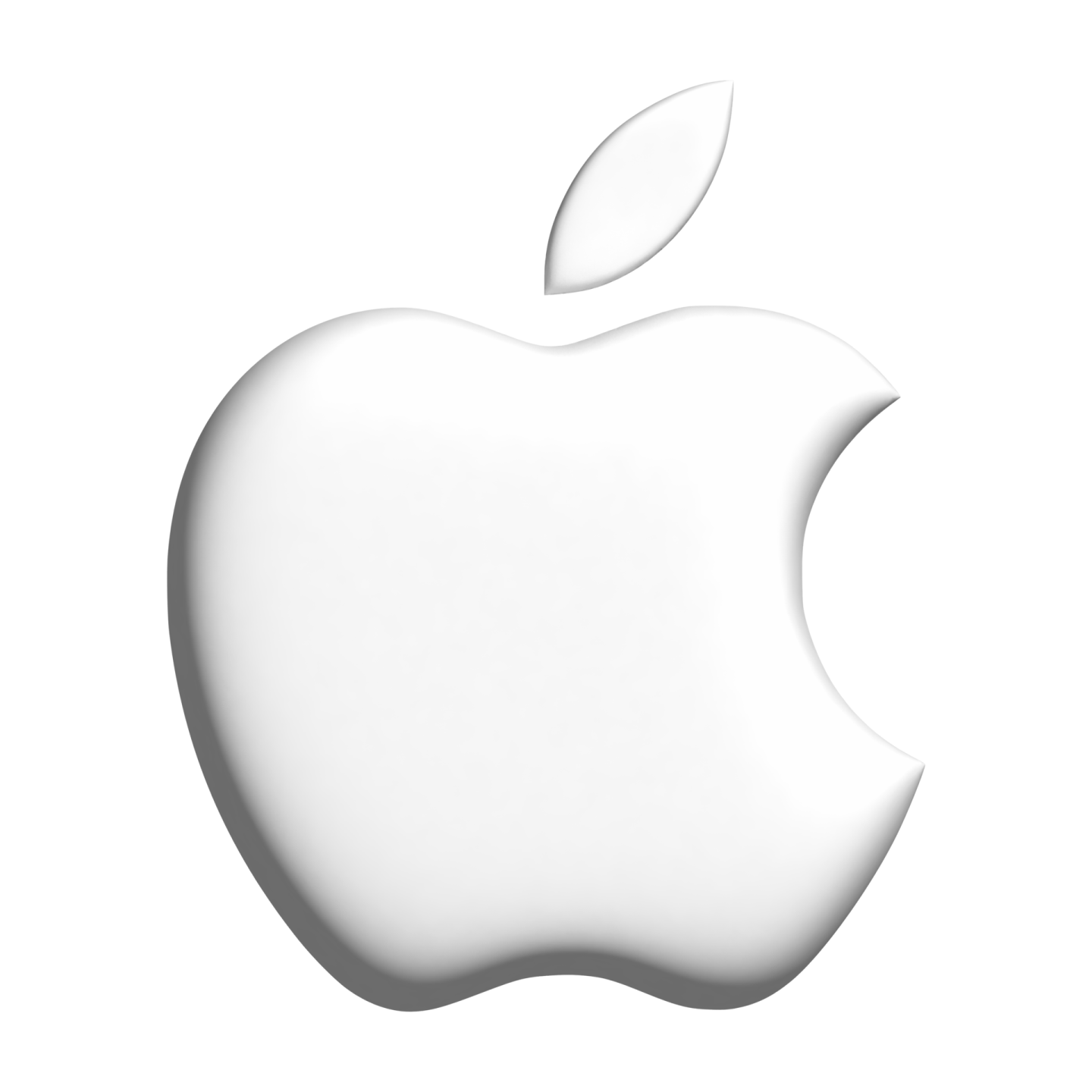 an apple logo on a white background