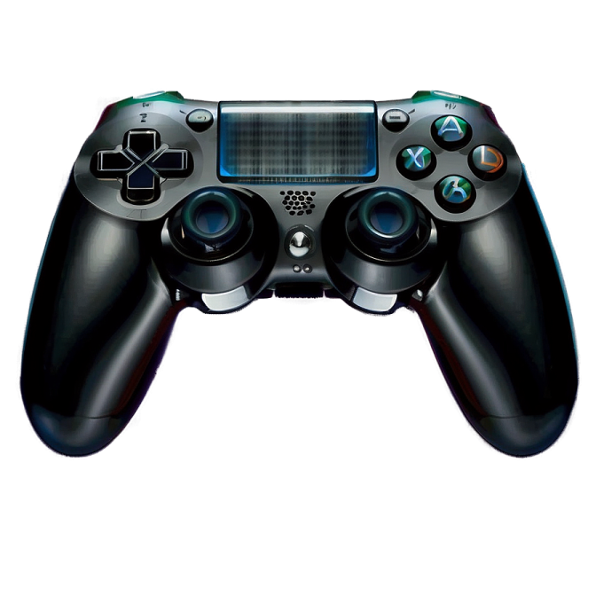 a black controller on a white background
