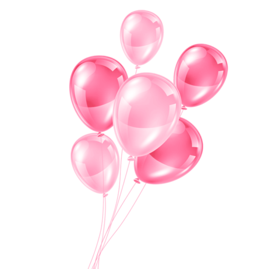 a bunch of pink balloons