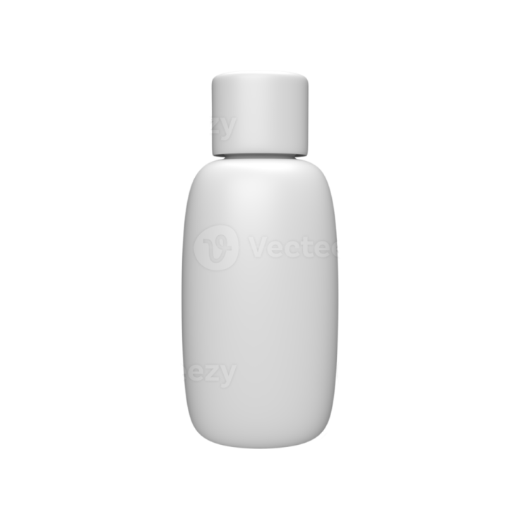 a white plastic bottle with a cap