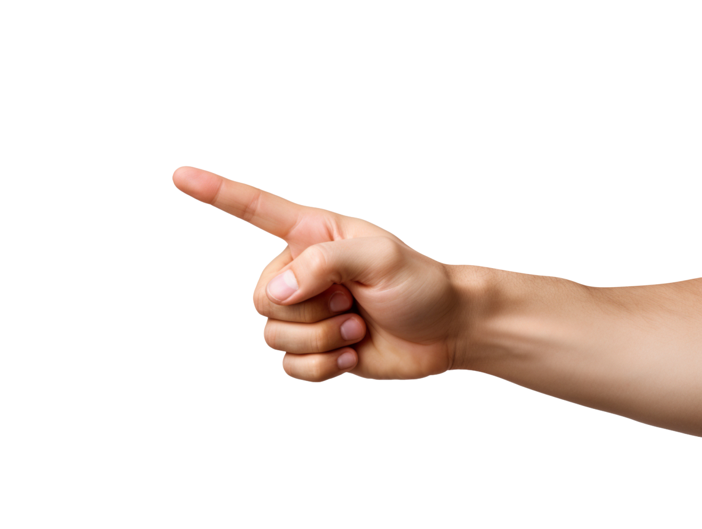 a person's hand pointing at something