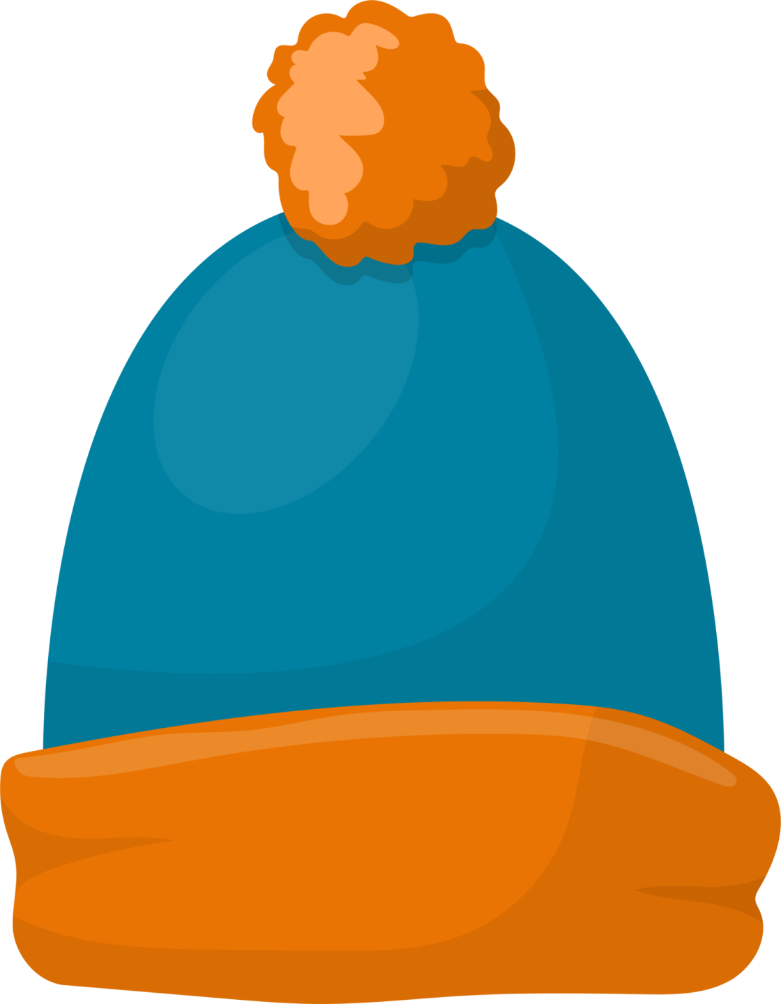 a blue beanie hat on a white background