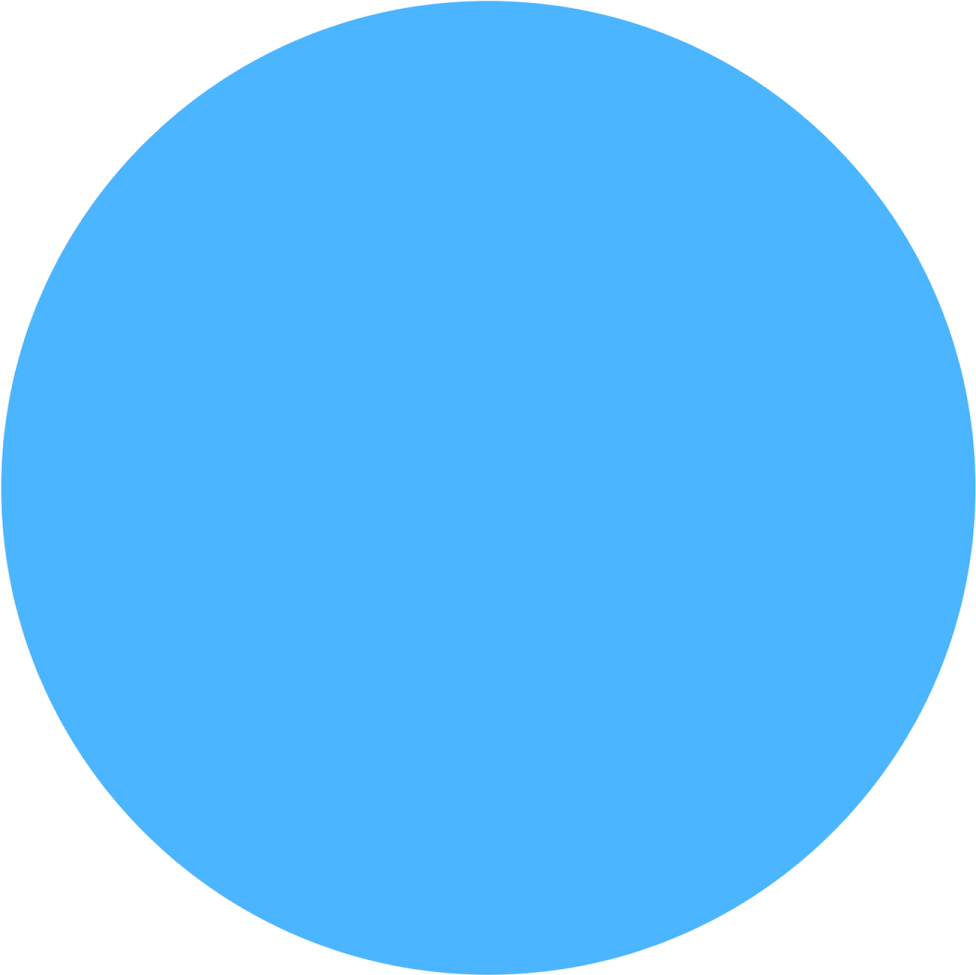 a blue circle on a white background