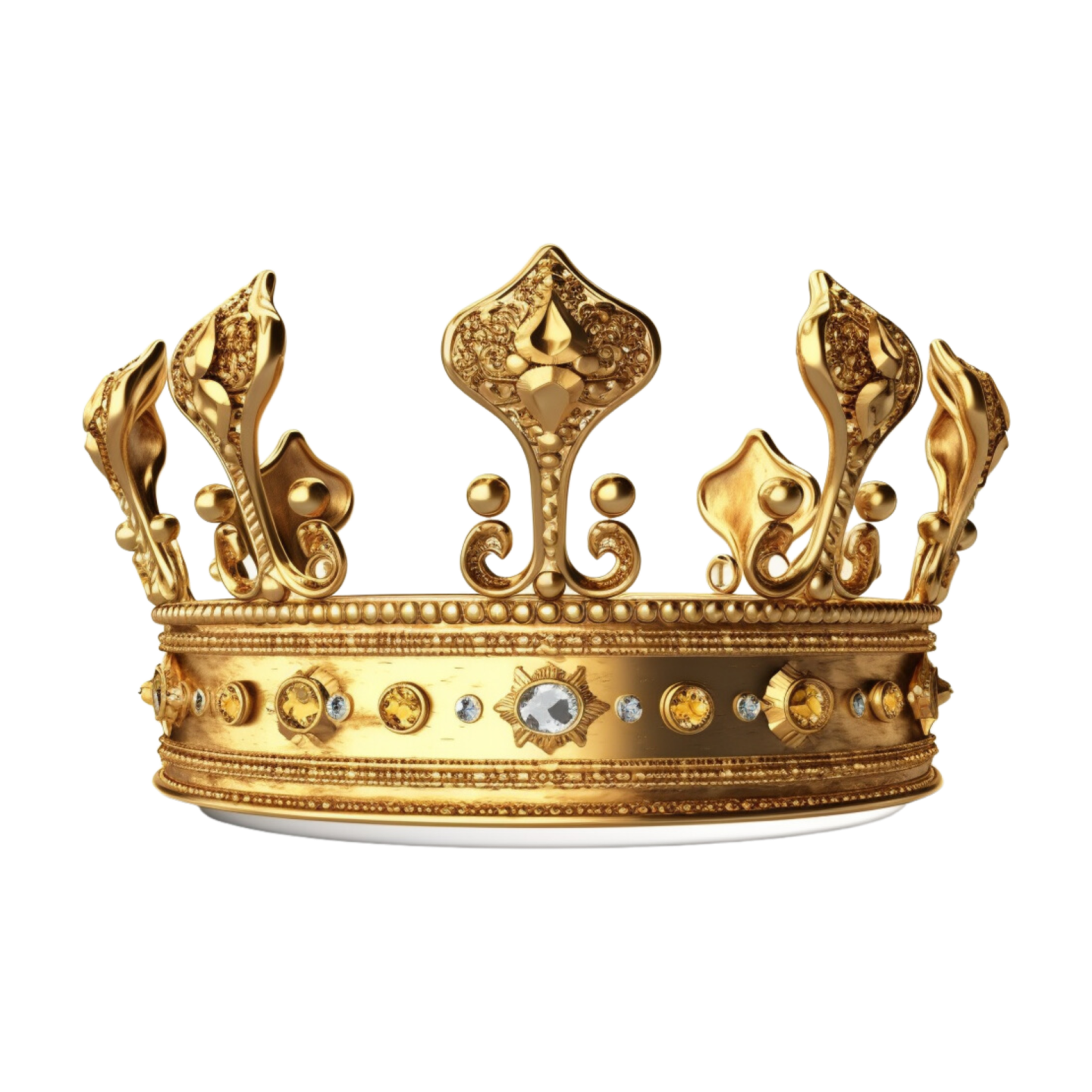 a gold crown on a white background