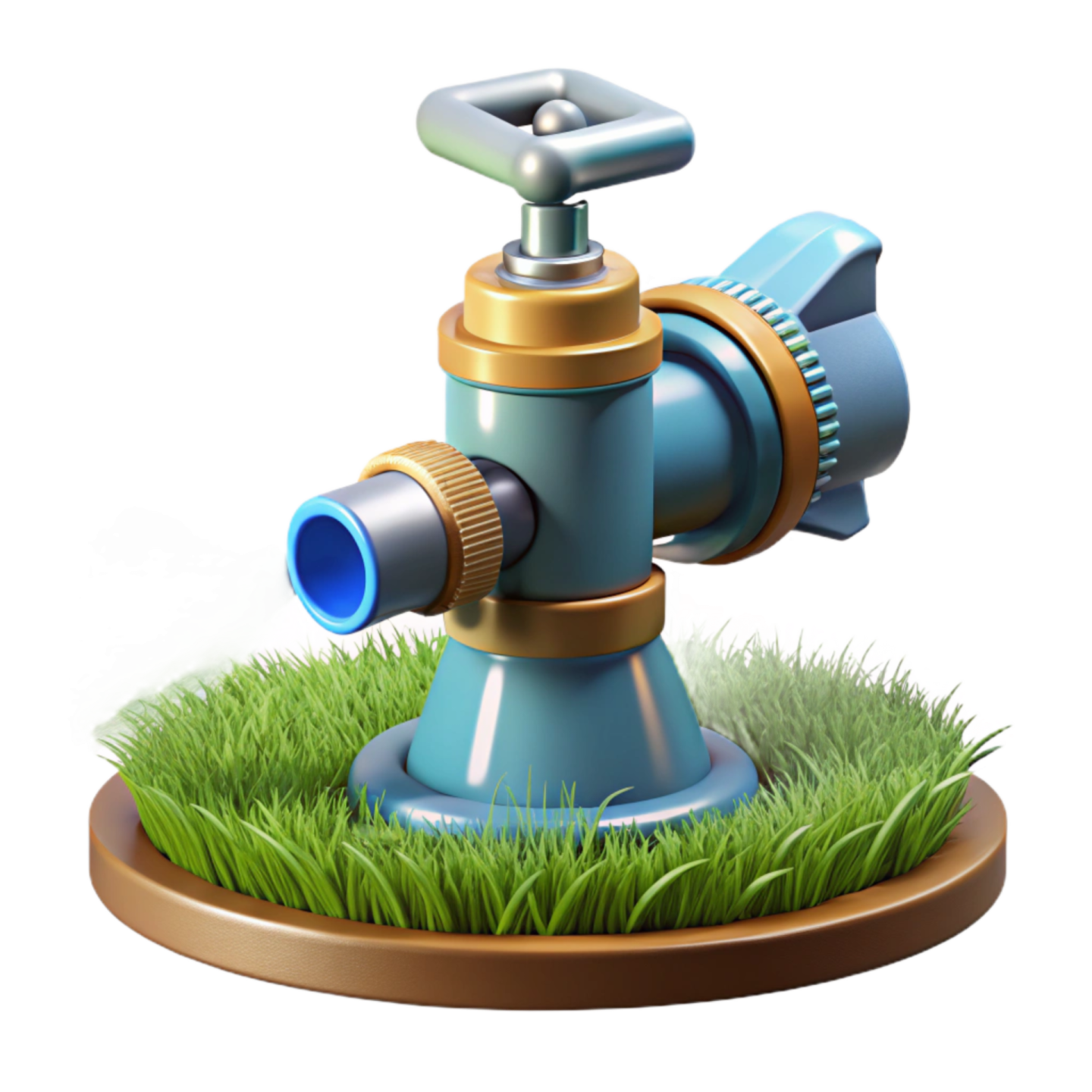 an image of a water pump in the grass