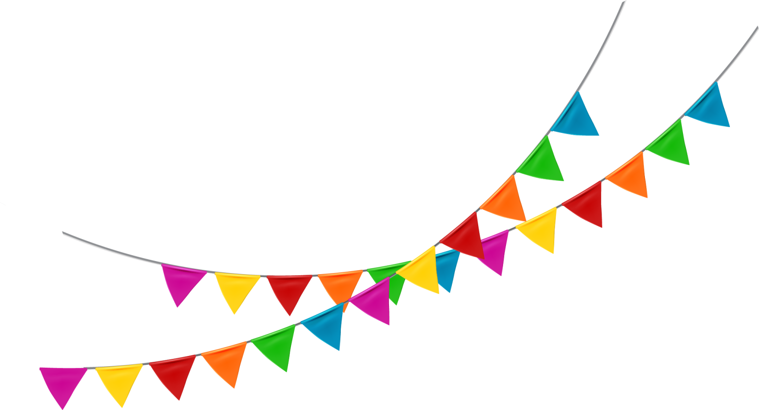 colorful bunting flags clipart