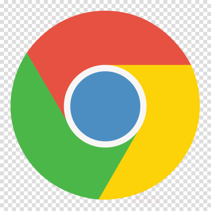 the google chrome logo on a transparent background