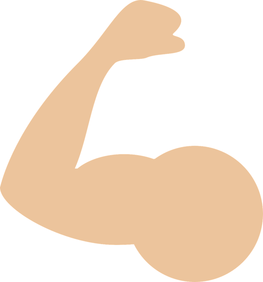 a man's arm showing biceps muscles