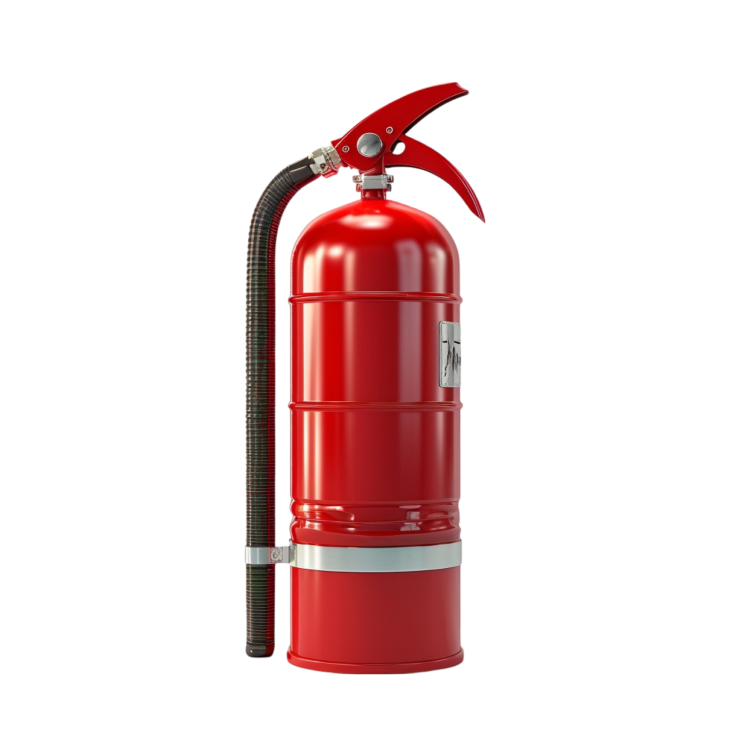 a red fire exor on a white background