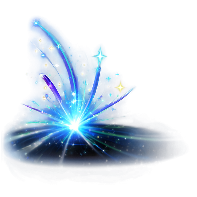 a blue star burst on a white background