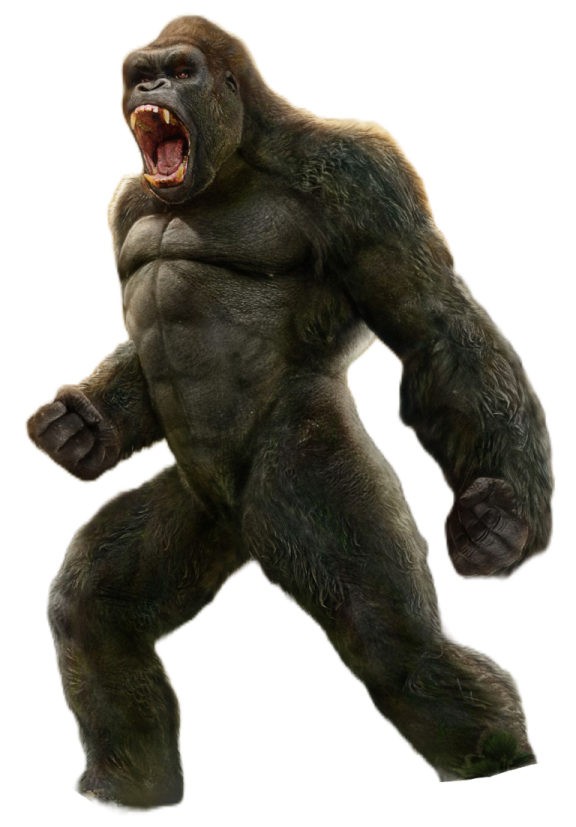 an image of a gorilla with its mouth open