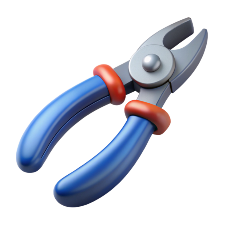a pair of pliers on a white background