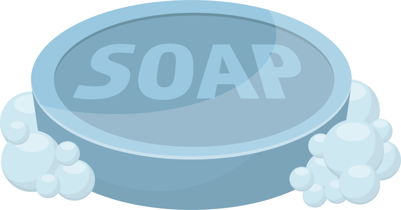 a soap with the word soap on it
