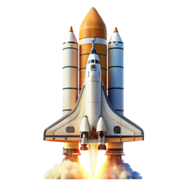 an image of a space shuttle taking off