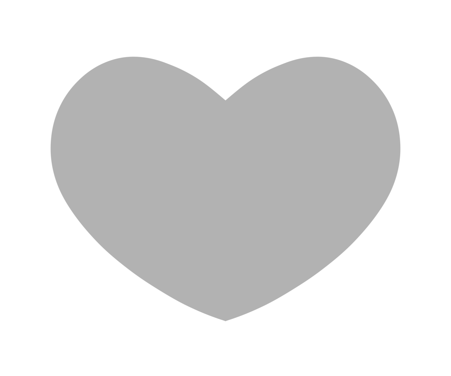 a gray heart icon