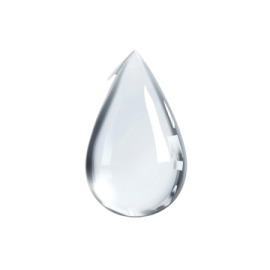 a drop of water on a white background