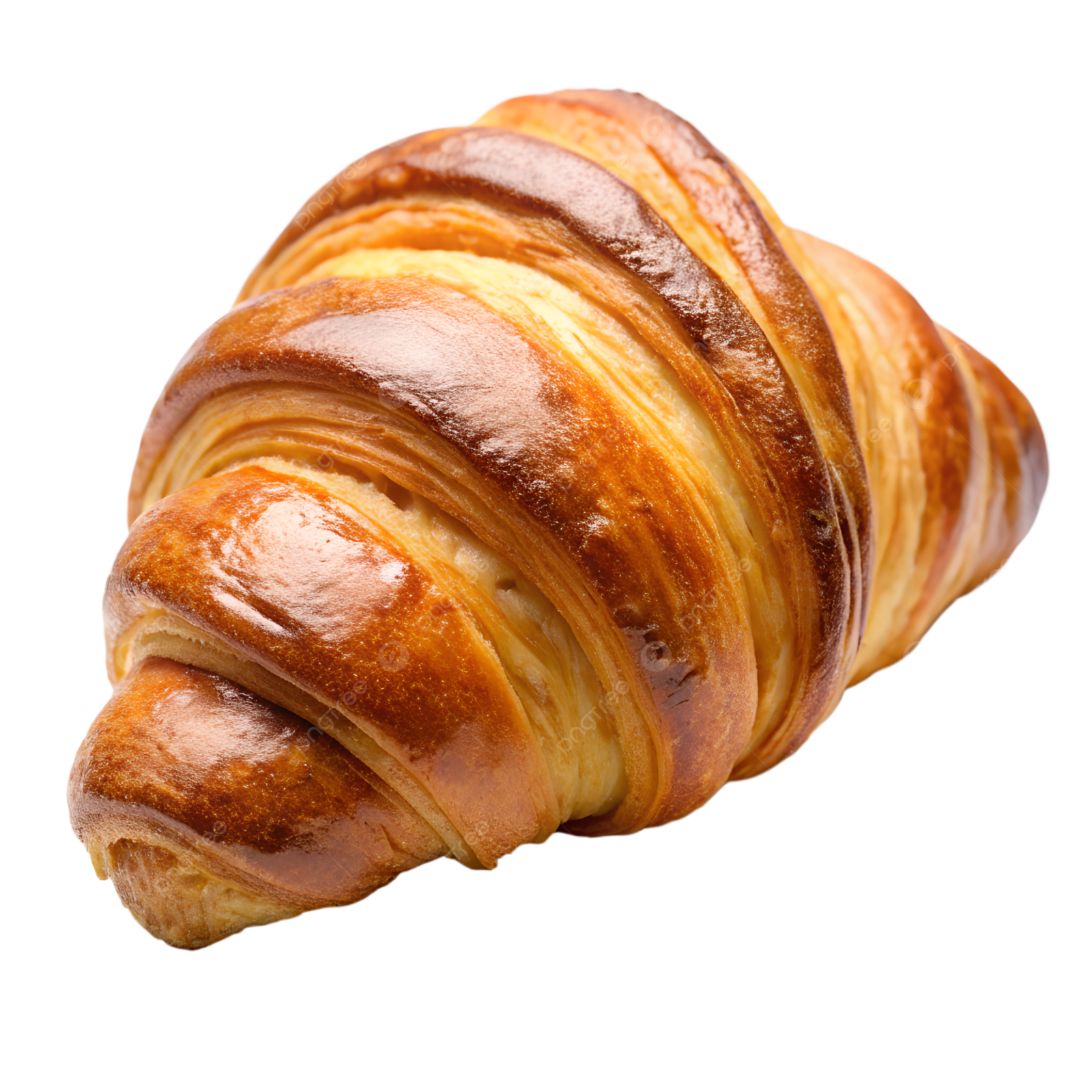 a close up of a pastry on a white background