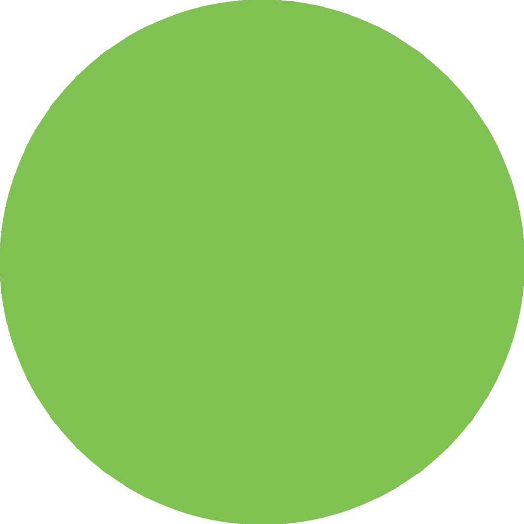 a green circle with a white background