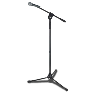 a microphone stand on a white background