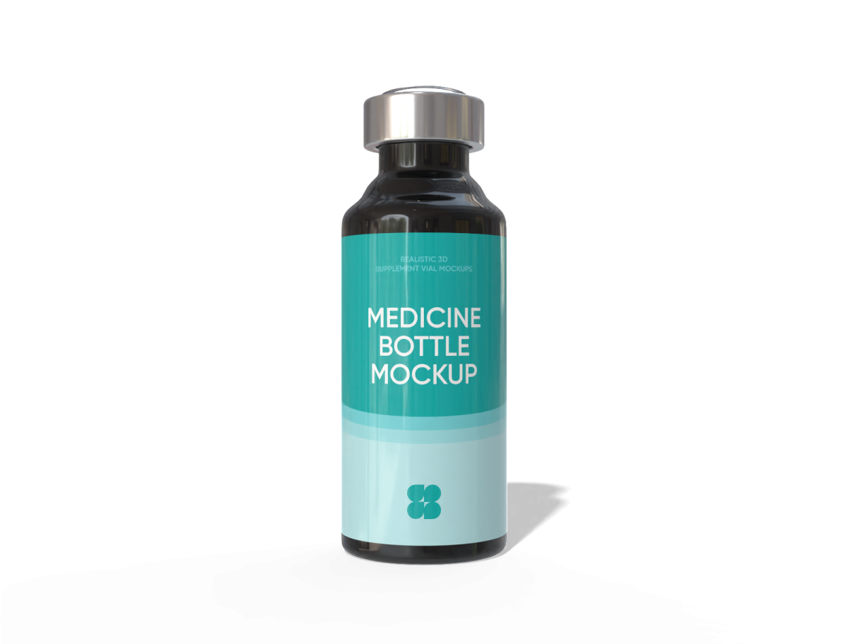 a bottle of medicine on a white background