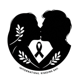 the international kissing day logo
