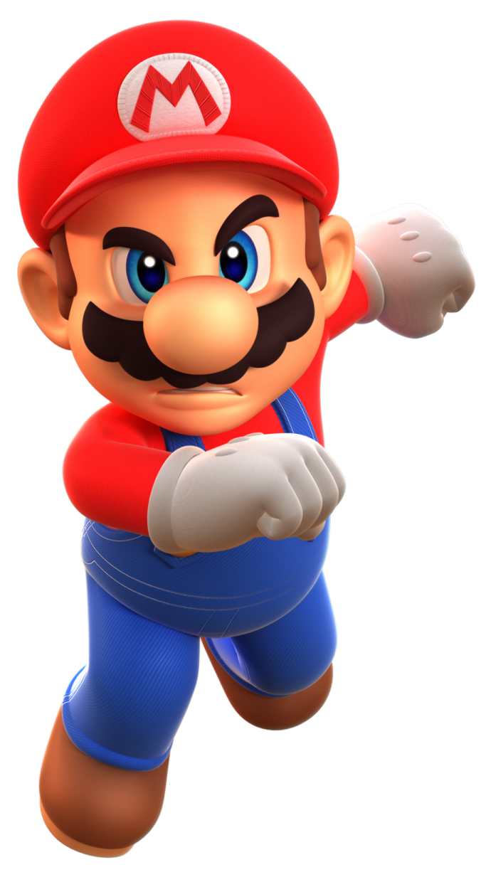 an image of a mario running in the air