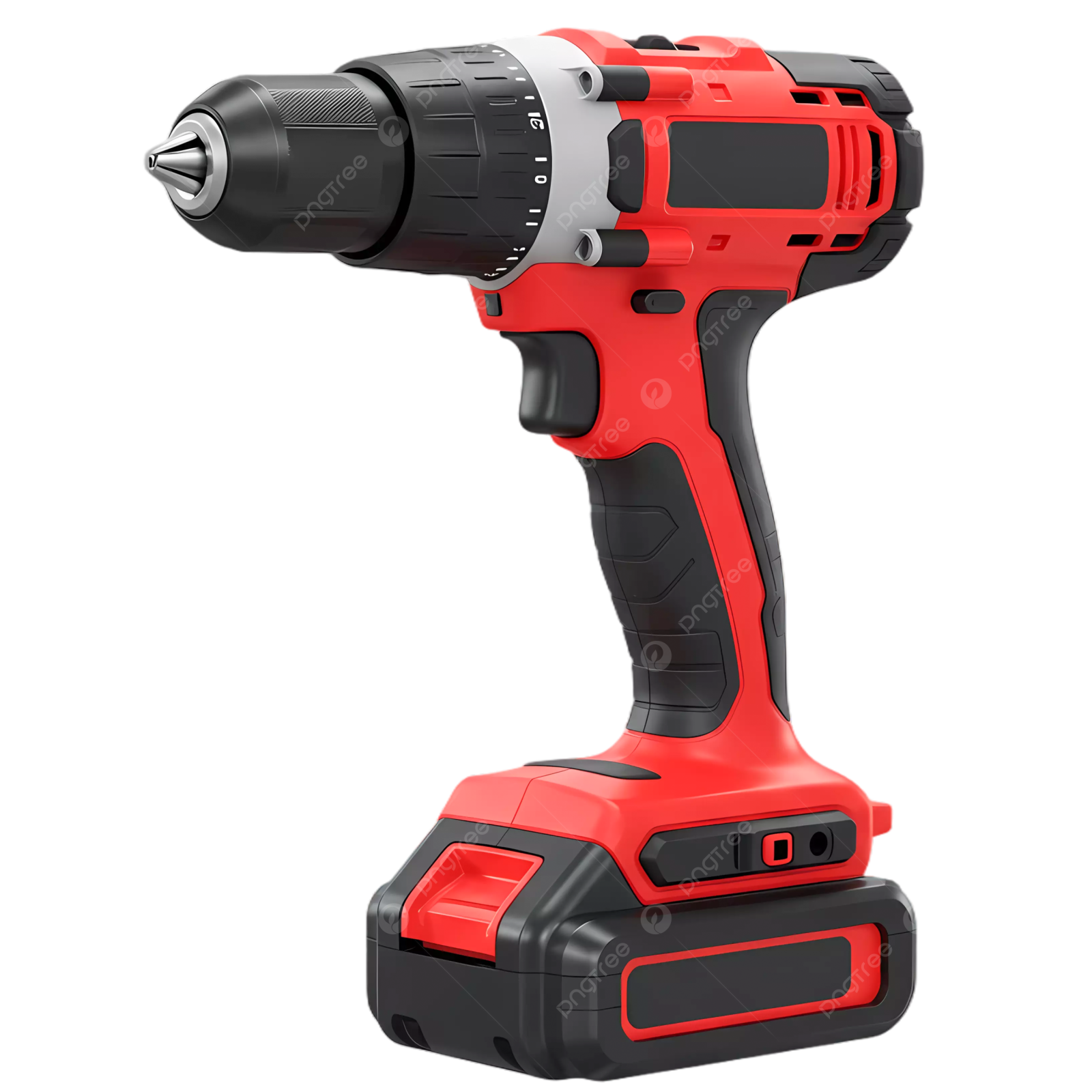 an electric driller on a white background