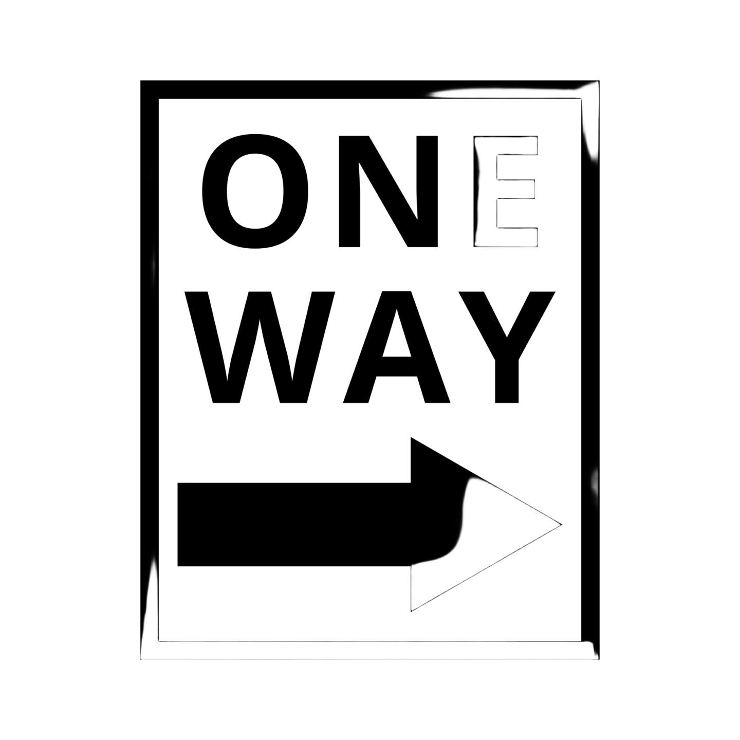 one way arrow sign