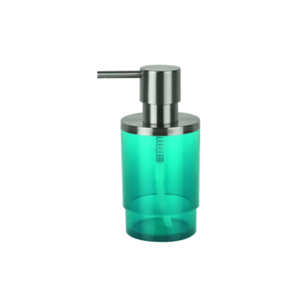 glass soap dispenser - green