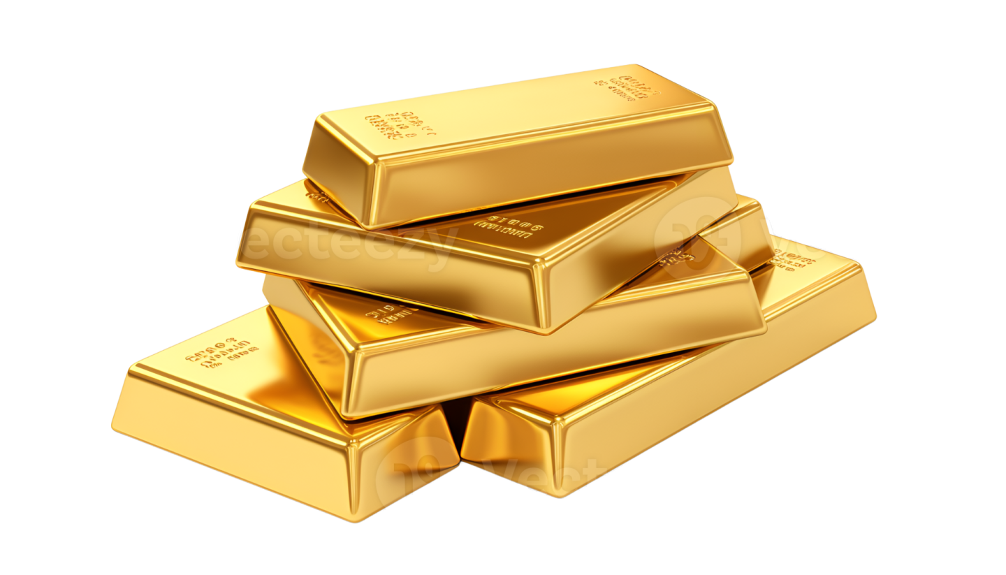 a pile of gold bars