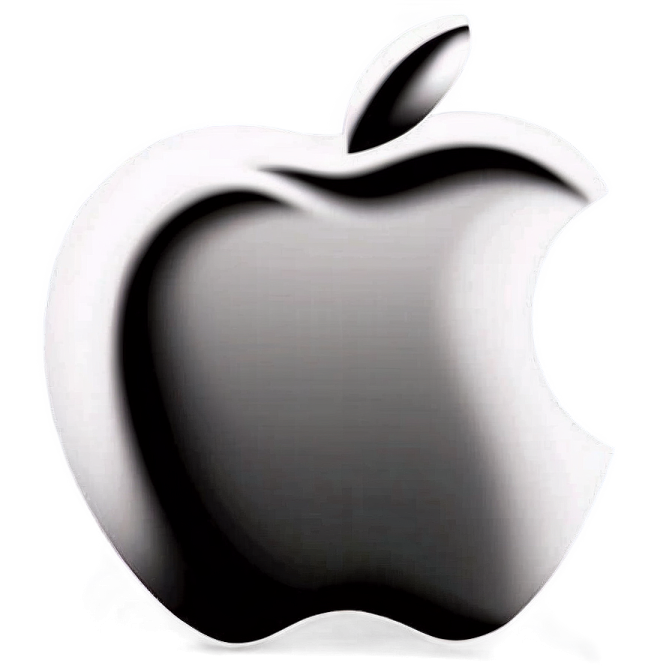 an apple logo on a white background