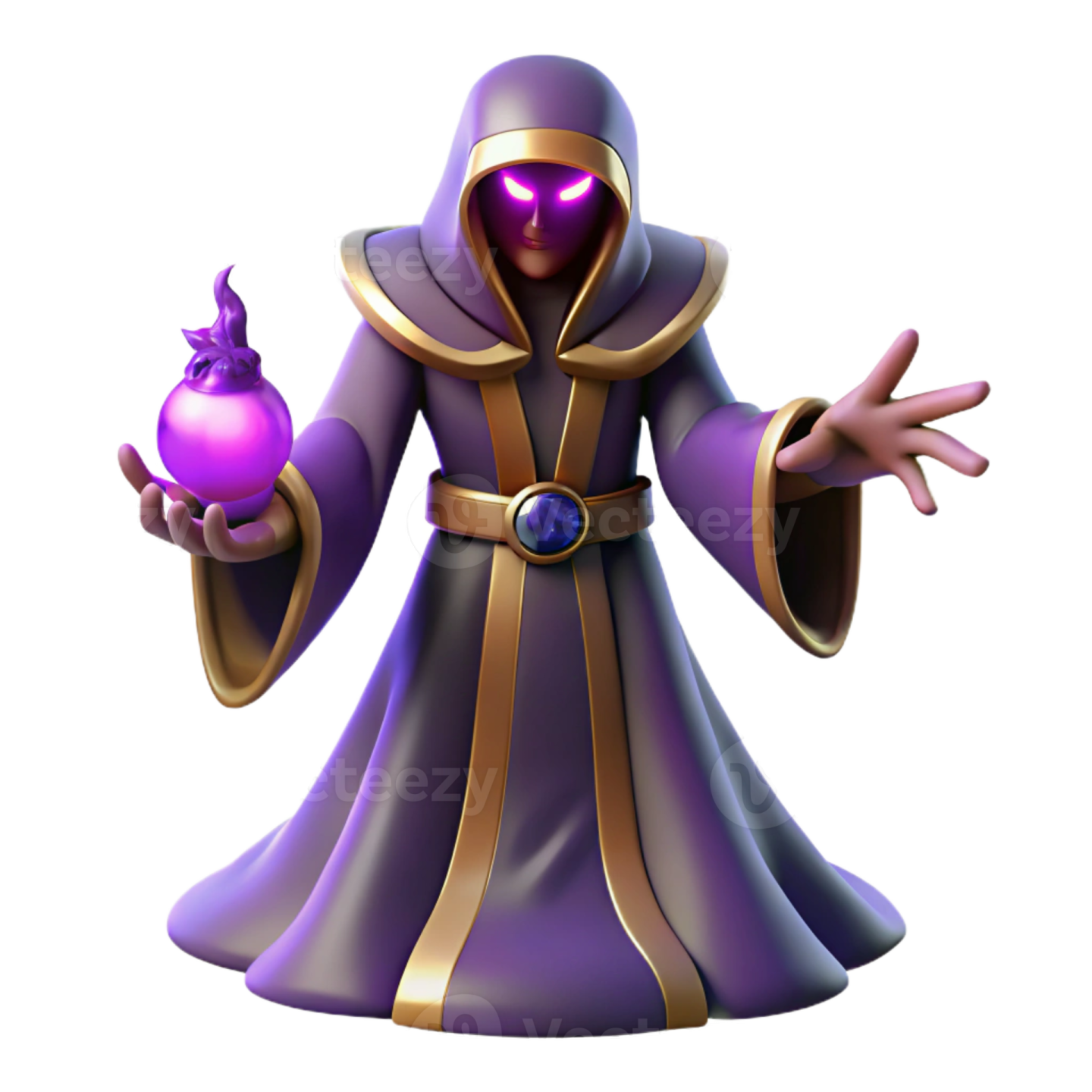 an image of a wizard holding a purple ball