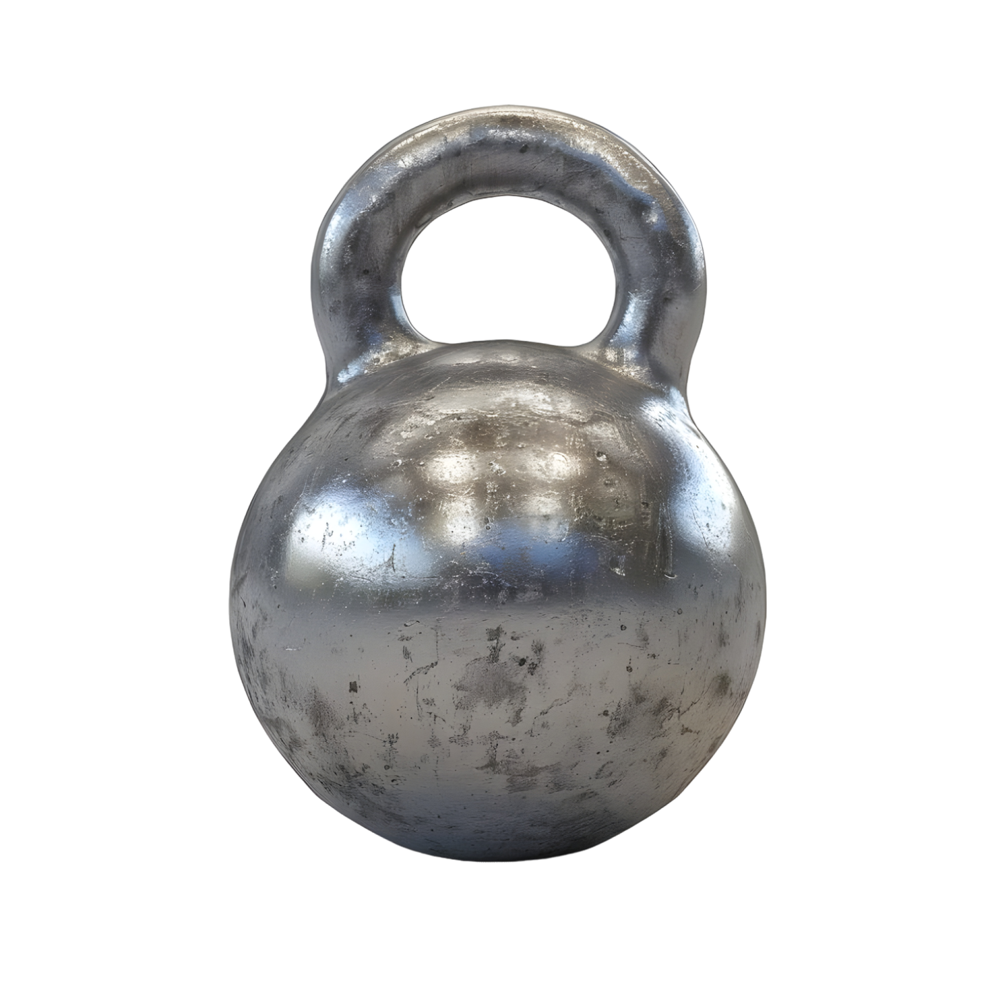 an old kettle on a white background