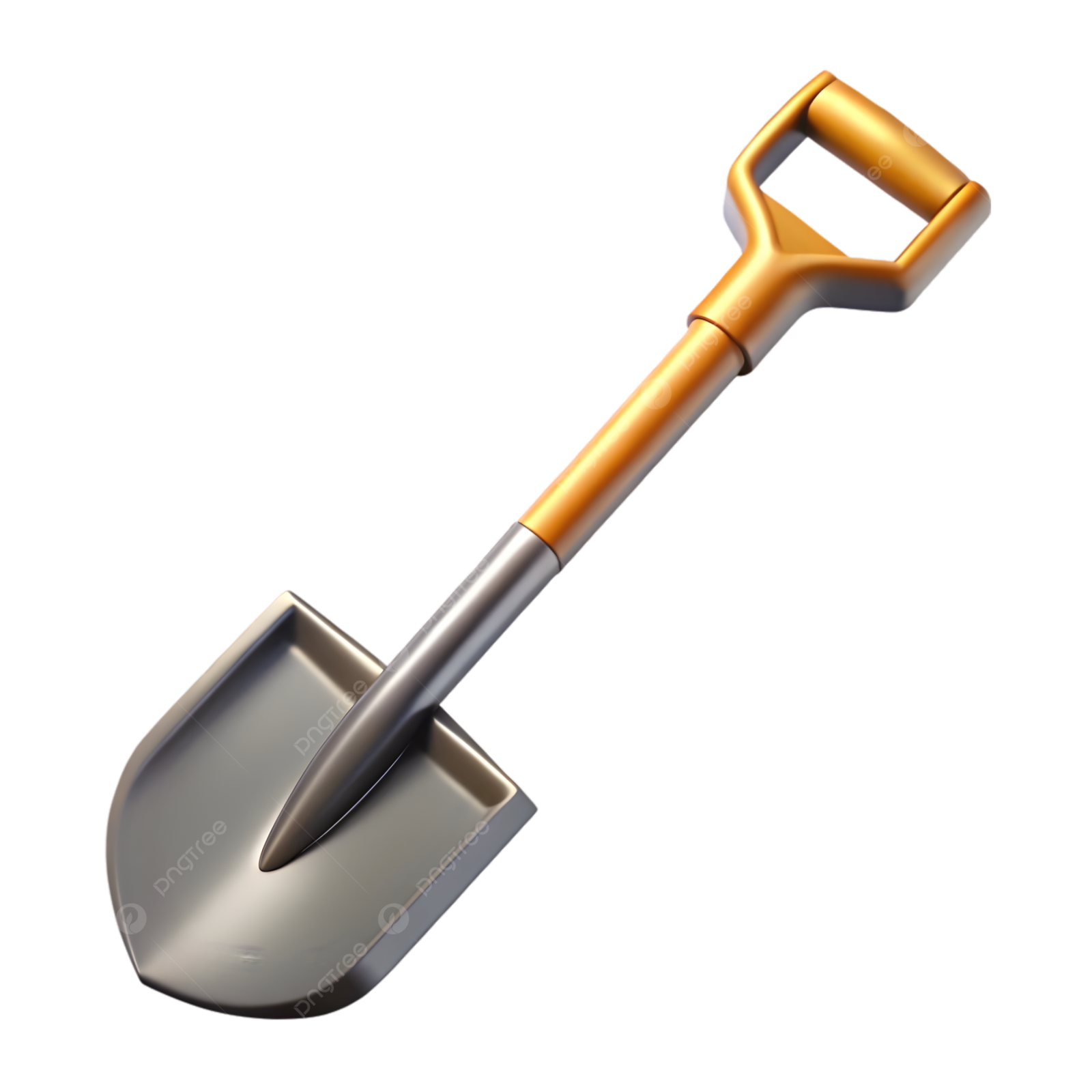 a shovel on a white background